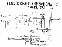 Esquema Fender Champ 5F1 Original