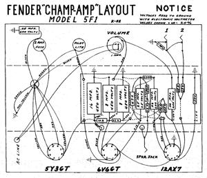 Fender Champ 5F1 Layout Original